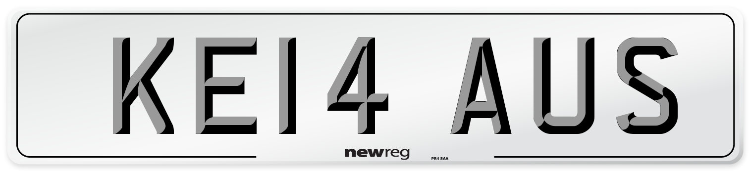 KE14 AUS Number Plate from New Reg